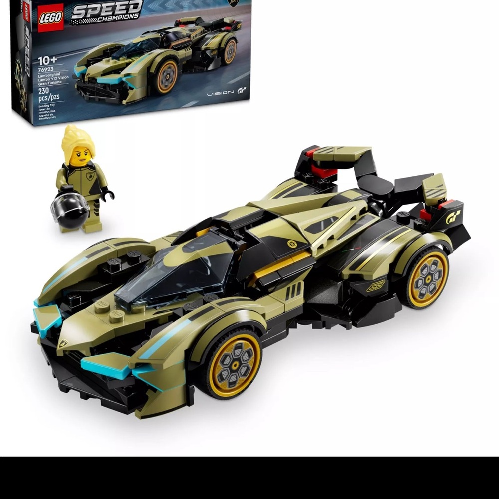 Lego Gold and Black Building Set Futuristic Race Car